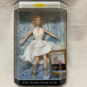 Marilyn Monroe Barbie Doll Hollywood Legends Collector's Edition White Dress